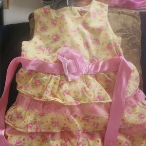 Nannette Yellow and Pink Floral Dress